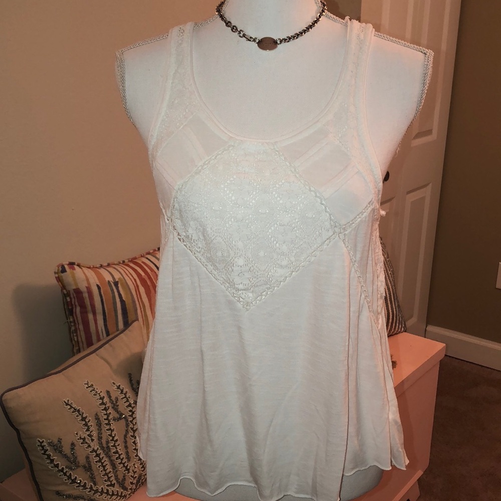 AMERICAN EAGLE White Boho Tank